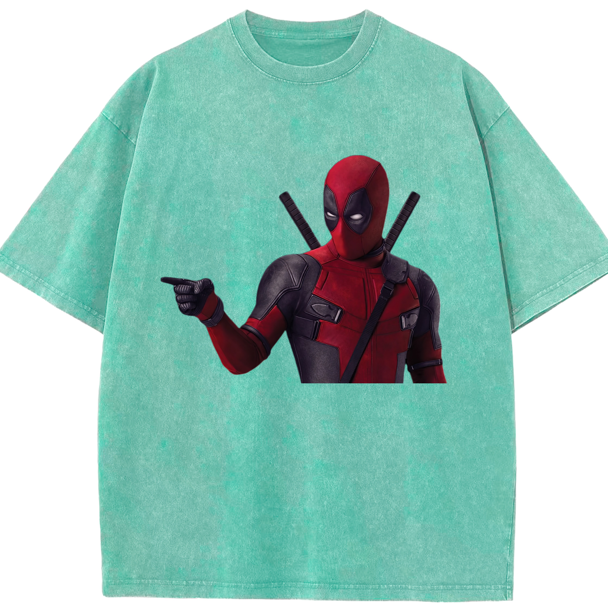 （画像用） Deadpool デッドプール 綿100% ヴィンテージ風 半袖Tシャツ（フロントプリント）